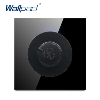 

Wallpad 2019 New Arrival Fan Switch Speed Regulator Wall Light Switch Crystal Glass Panel