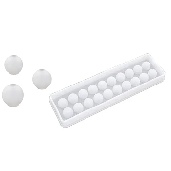 

Silicone Mold Set Pendant Mold for Diy Necklace Bracelet Jewelry Making Craft-20 Cavities & Sphere Chaim Ball Resin Mold Flexibl