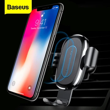 

Baseus Car Qi Wireless Charger For iPhone 11 Pro XS Max X 10w Fast Wirless Charging Wireless Car Charger For Samsung S20 Xiaomi