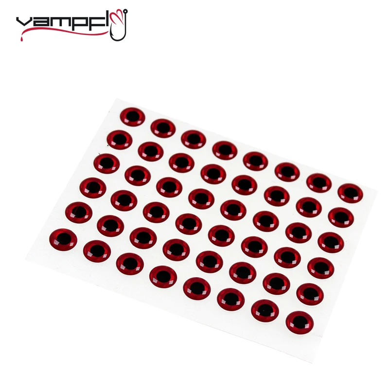 Vampfly 100Pcs Red Olografico 3D Fish Eye Fly Tying Streamer Bait Fish Eyes Lure Making Eyes Da 2Mm A 10Mm