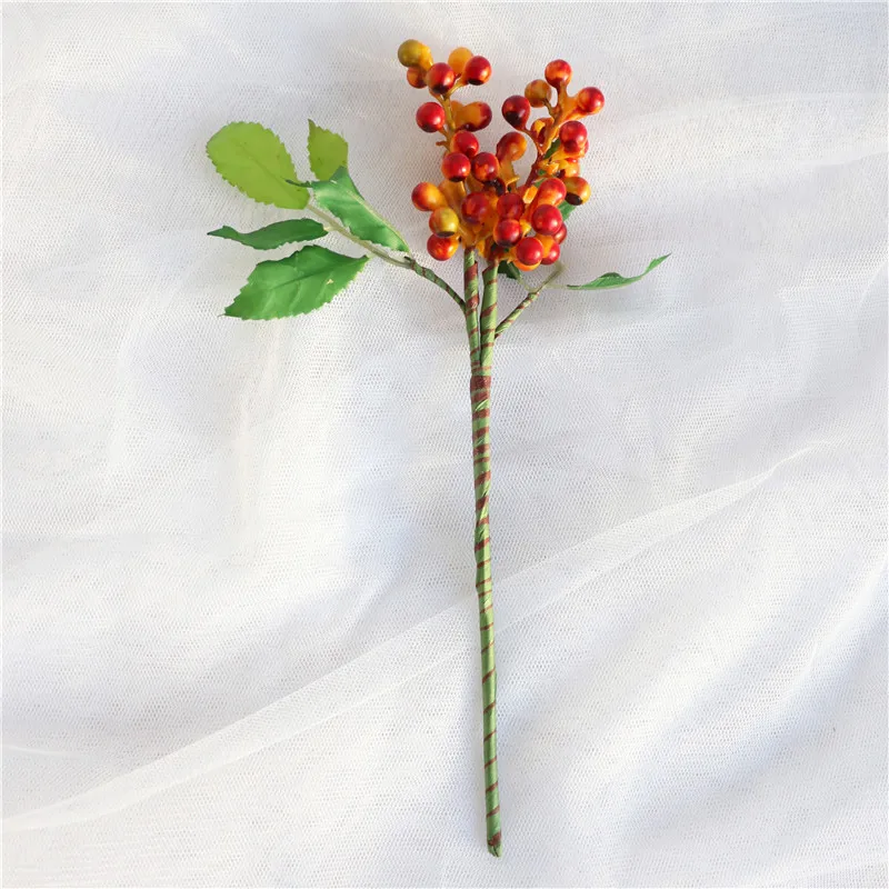 1 шт. рождественские ягоды искусственная сосна конус красные фрукты для рождества искусственный цветок для декорирования искусственная сосна ветви деревьев