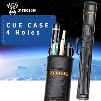 

ZOKUE 4 Holes Billiard Pool Cue Case 2 Butts+2 Shafts High Capacity Portable Durable Billard Cue Case Professional Accessories