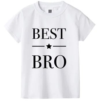

2 4 6 8 10 11 Age BEST BRO SIS Kids Tshirt Short Sleeve O-neck Summer Casual Boys Tops Boy Tshirts Kids Clothes KT-2115