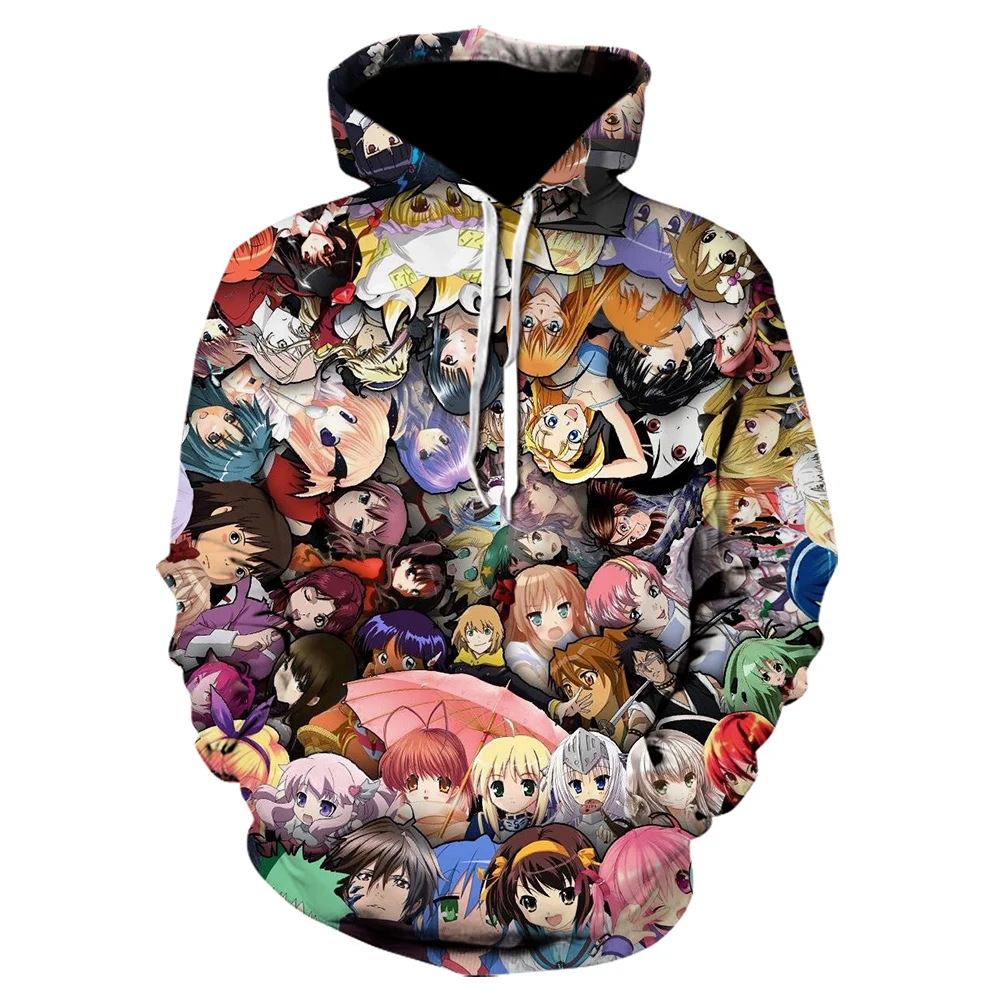 WE-742 Осень г.; Новинка; модные толстовки с капюшоном; куртка Ahegao Harajuku с 3D принтом; толстовки для отдыха; уличная одежда для девочек с героями мультфильмов - Цвет: WE-742