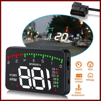 

A100 3.5 A900 HUD Head-Up Display Car-styling Hud Display Overspeed Warning Windshield Projector Alarm System Universal Auto