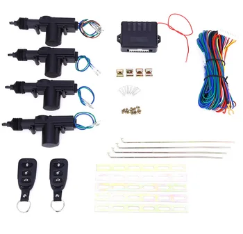 

Universal Car Door Lock Keyless Entry System Remote Central Control Locking Kit alarm security system with 4 door lock actuator