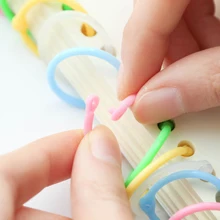 

2-12pcs Plastic Circle Ring Clips DIY Albums Loose Leaf Book Binder Hoops Notebook Circle Ring Key Rings Office School Supplies