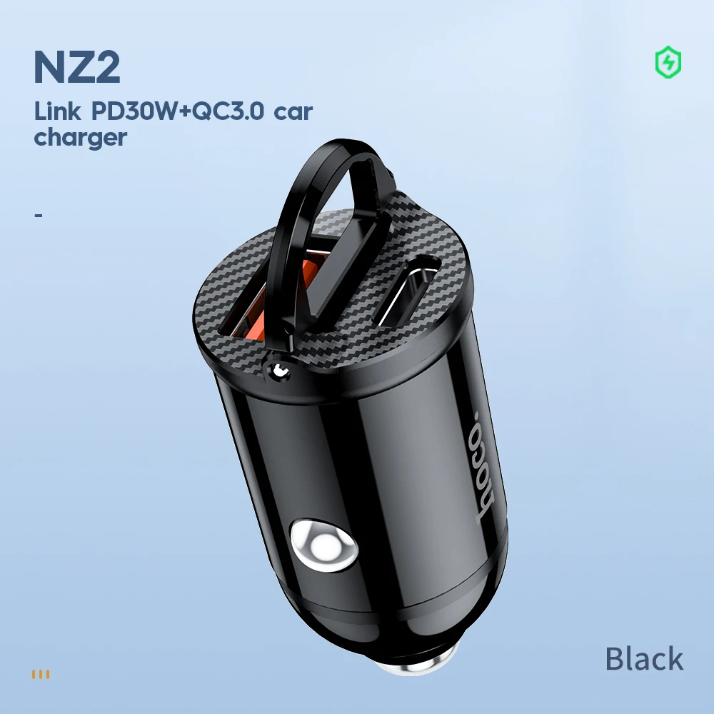 HOCO USB Car Charger PD 30W Fast Charging QC4.0 3.0 Supercharge FCP For iPhone 12 Pro Max PD Type C Charger PD 4.8A Car Charger auto usb charger Car Chargers