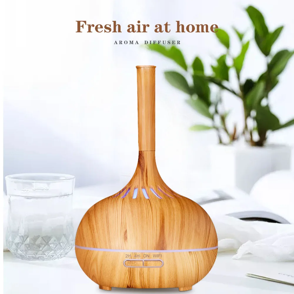 Günstige Ultraschall luftbefeuchter Tuya APP Control 400ml Aroma Ätherisches Öl Diffusor Nebel hersteller luftbefeuchter 7 Farbe Nachtlicht Hause SPA