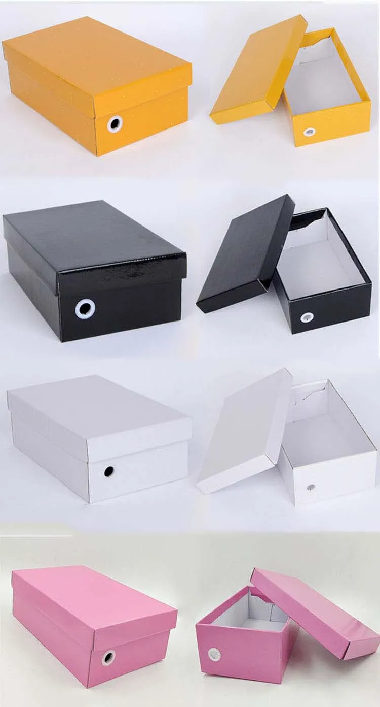 5 шт. на заказ полноцветная Роскошная переработанная картонная коробка для хранения обуви с логотипом