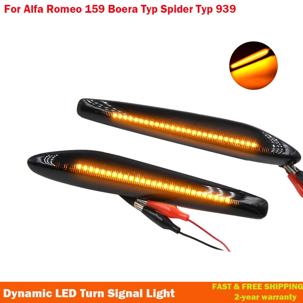 

2 шт. для Alfa Romeo 159 Sportwagon Boera Spider 939 светодиодная последовательная лампа Динамический указатель Поворота Боковой указатель поворота