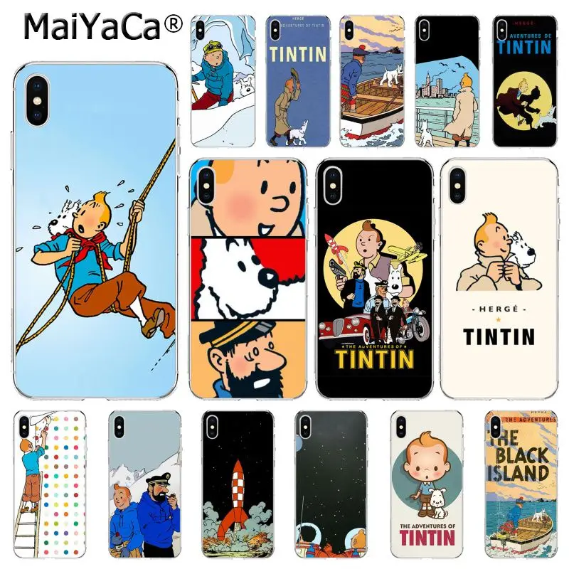 Чехол для телефона с изображением Приключений Тинтина iphone 11 12 Pro 11Pro MAX 8 7 6 6S Plus X XS 5