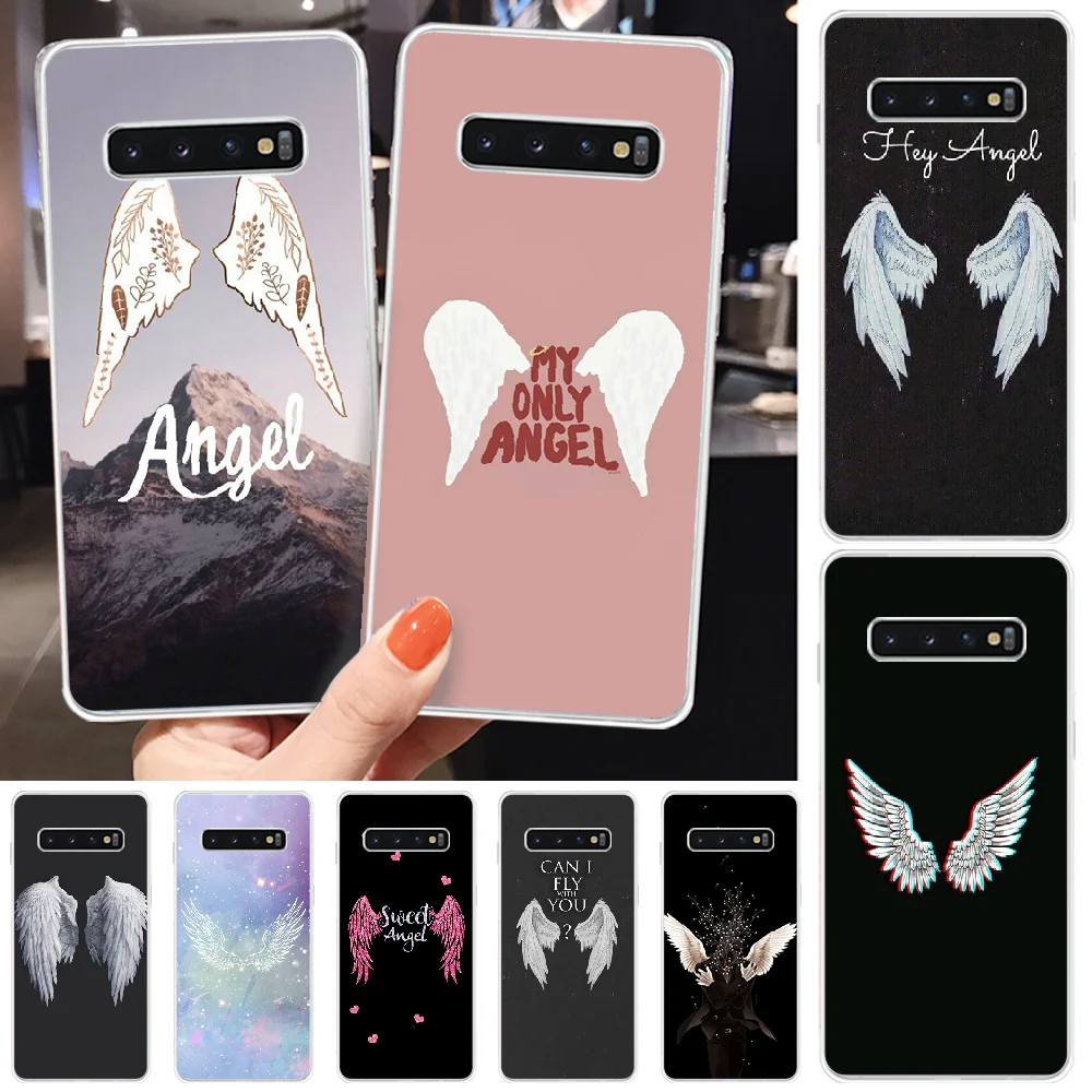 ByLoving Angel Wings TPU чехол для телефона Корпус Samsung S6 S7 edge S8 Plus S9 S10 plus E(lite) | Мобильные