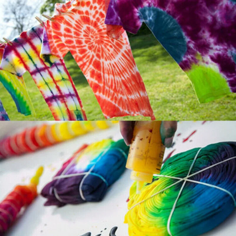 12 шт. галстук краситель комплект нетоксичный DIY одежды граффити ткань шаг текстильного покрытия FP8