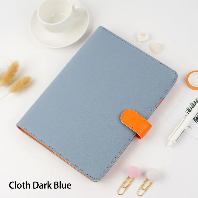 Bullet Journal записная книжка канцелярские принадлежности ткань или кожа компоновка бизнес-запись встречи A5 блокнот планировщики школьная программа офис - Цвет: Cloth Dark Blue