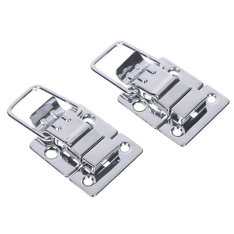 2pcs Stainless Steel Chrome Toggle Latch For Chest Box Case Suitcase Tool Clasp Cabinet Fitting Lock Belt Hasp Buckle Hardware