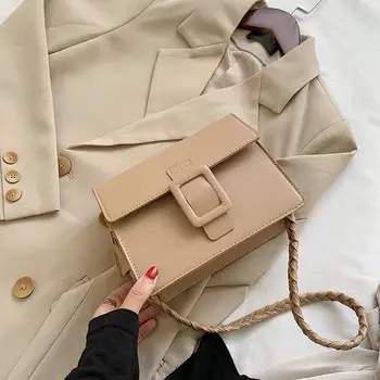

PU Leather Crossbody Bags Small Solid Color Summer Lady Shoulder Handbags Female Simple Totes for Women 2020 Trend
