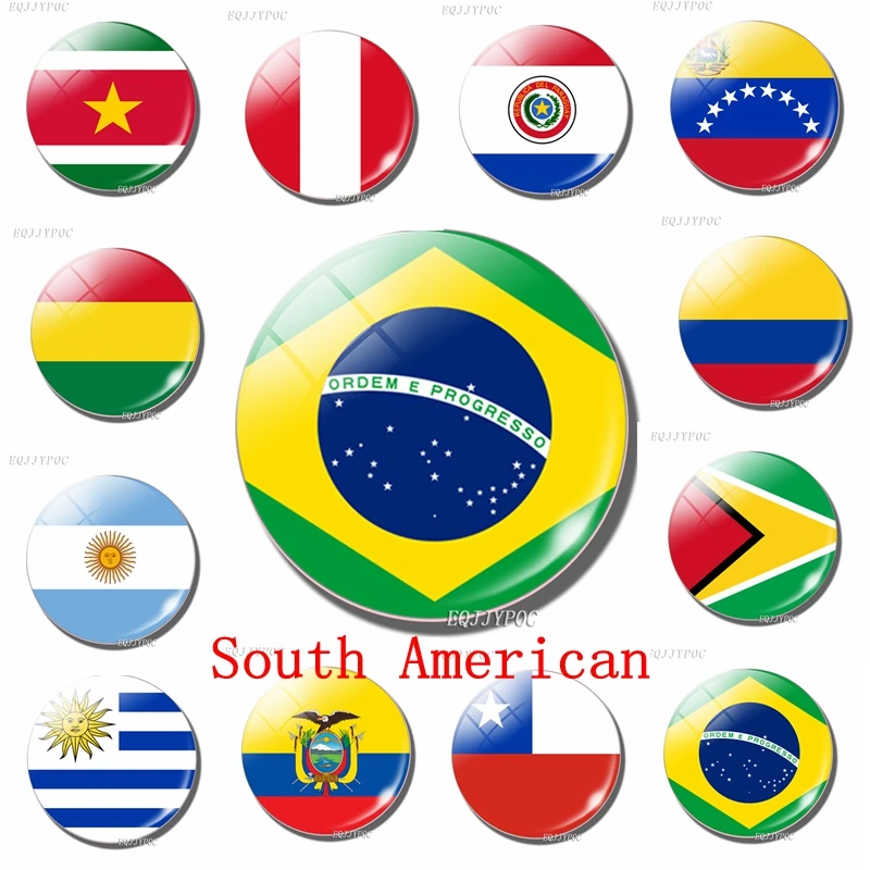Magnetschild,Kühlschrankmagnet,Magnet-Flagge Brasilien 