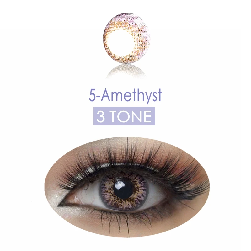 5-Amethyst Цветные контактные линзы серии 3 Tone - Цвет: 5-Amethyst