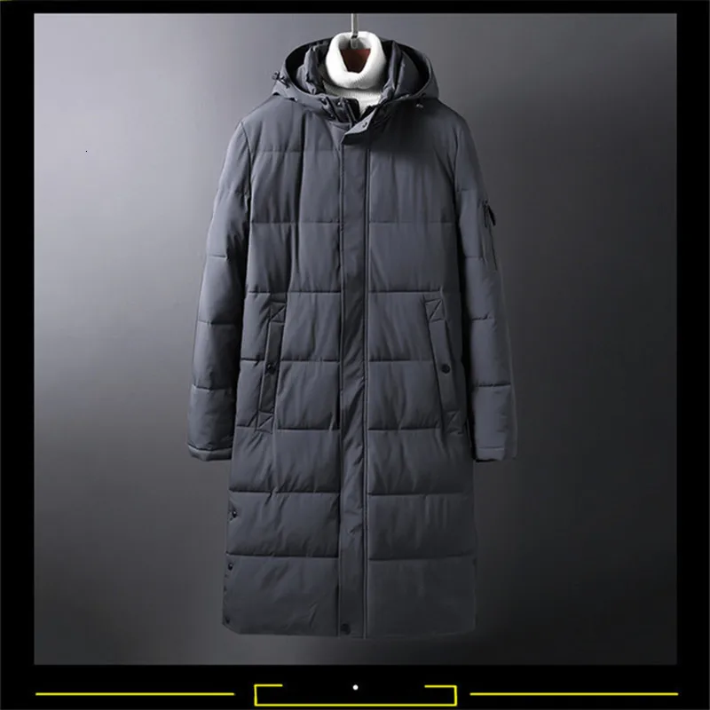 Плюс 10XL 8XL 6XL 5X однотонная Зимняя Мужская парка Повседневная X-long Куртка Верхняя одежда утолщенная теплая верхняя одежда с капюшоном пальто ветрозащитное черное серое