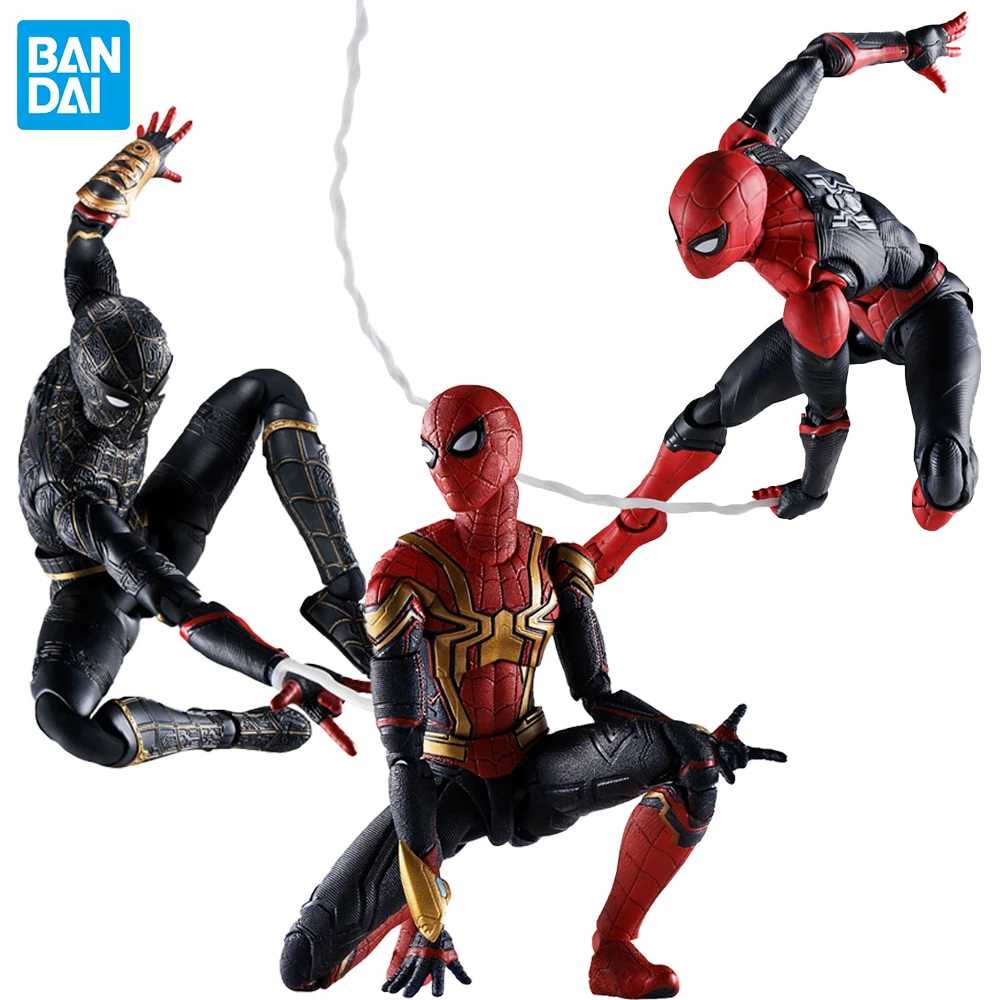 

Newest Bandai SHFiguarts Spiderman Spider-Man: No Way Home All Three Generations Shf Marvel Anime Figure Model Action Toys Gifts