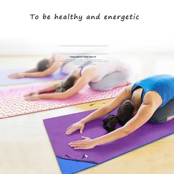 

DishyKooker Yoga Mat Towel Non Slip Yoga Mat Cover Towel Blanket Sport Fitness Exercise Pilates Workout