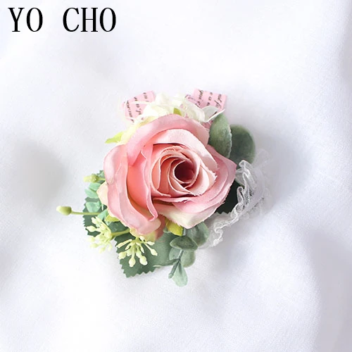 15076-Wrist Flower for Wedding bridesmaid red silk roses flowers  (3)