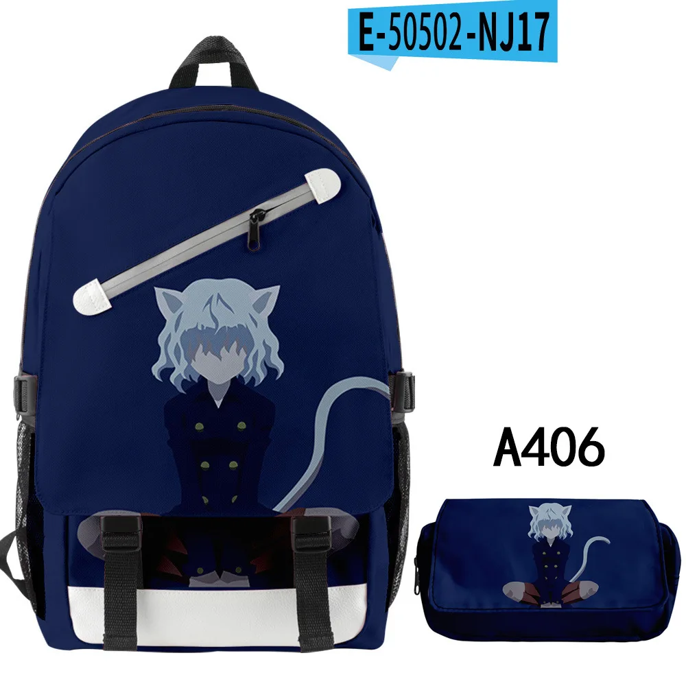 

2pcs/set Hunter X Hunter Japan Anime Children Boys Girls Schoolbag Backpack Students Teenager Oxford Waterproof Backpack Pen Bag