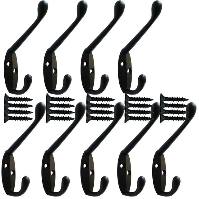 Big deal 9 Pack heavy duty Coat Hooks Wall Mounted for Hat