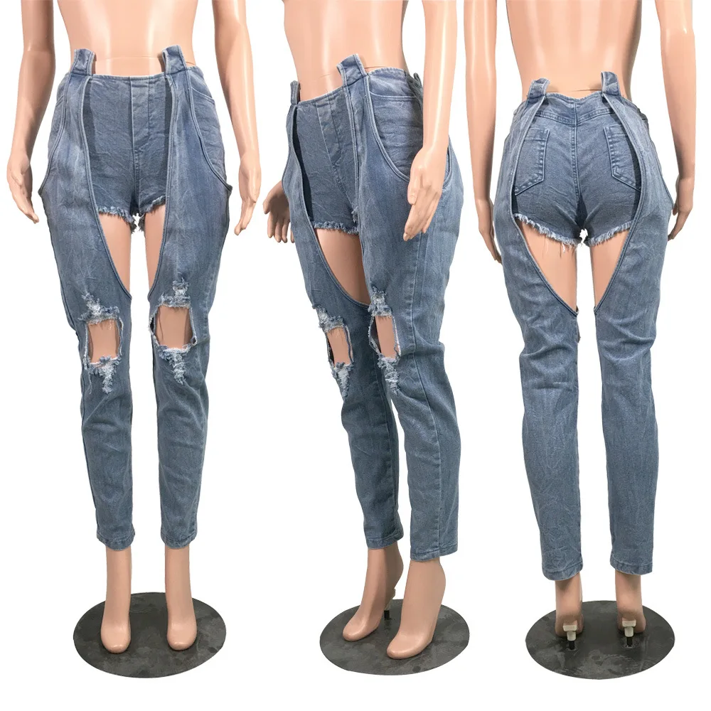 Короткие пэтчворк длинные джинсы Corto Mujer женские джинсовые брюки модные брюки деним сексуальные рваные стильные брюки Стрейчевые джинсы