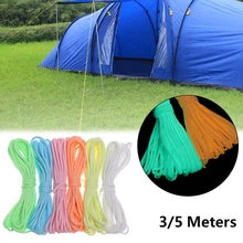 3/5 метров Паракорд для выживания светящаяся веревка для лагеря светящийся Паракорд 550LB 7 нитей Паракорд шнуры шнурки веревки для кемпинга оборудование