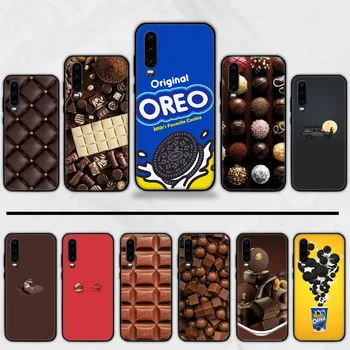 

Oreo Milk chocolate biscui silicon capap Phone Case For Huawei Y5 Y6 II Y7 Y9 PRIME 2018 2019 NOVA3E P20 PRO P10 Honor 10