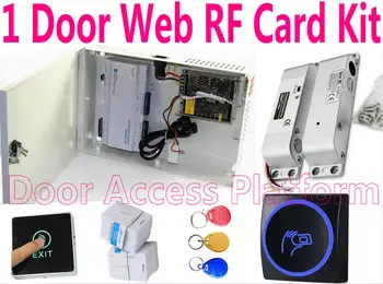 

1 Door Web Open Mounted DropBolt Lock Whole kit PSU Power Controller All-in-one Box+RFID Card reader One 1 Door lock security