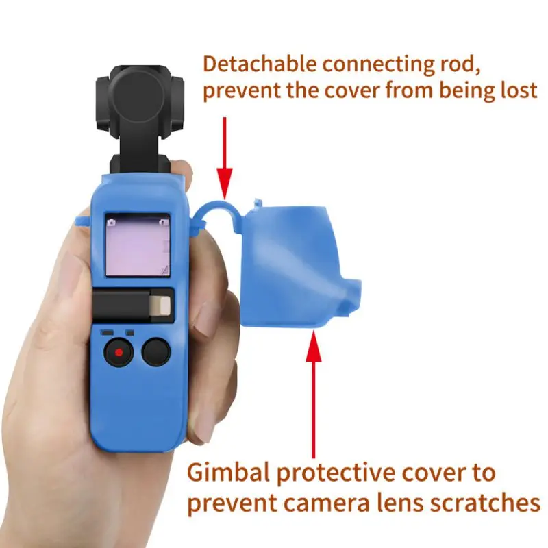 Крышка для камеры, мягкий силиконовый чехол, Защитный колпак, протектор, тонкий чехол, оболочка с ремешком на руку, веревка для DJI OSMO, карманный шарнир