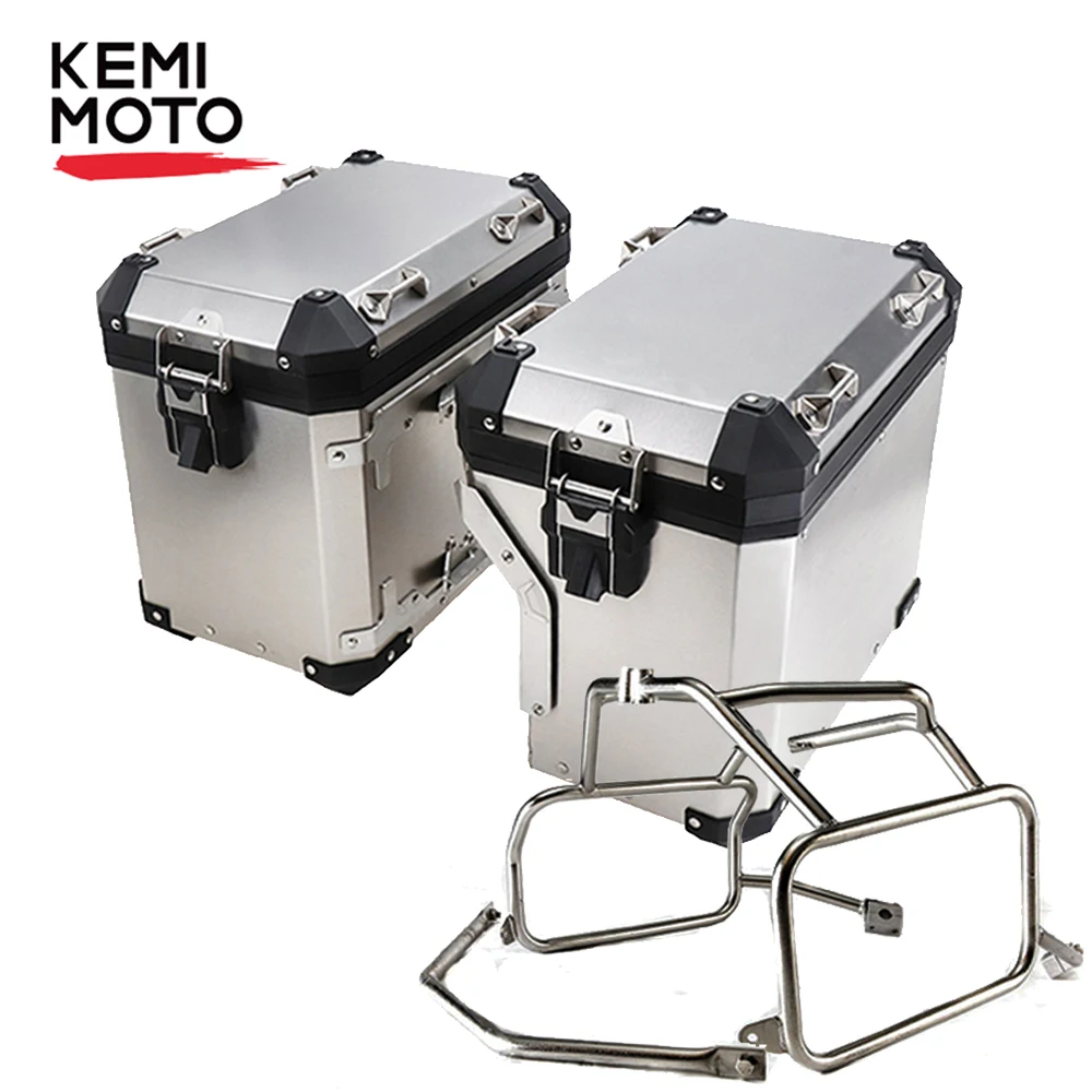 

For BMW R1200GS LC R1250GS Pannier System Left and Right Side Boxes with Stainless Steel Racks for BMW GS 1200 GS LC 2013-2018