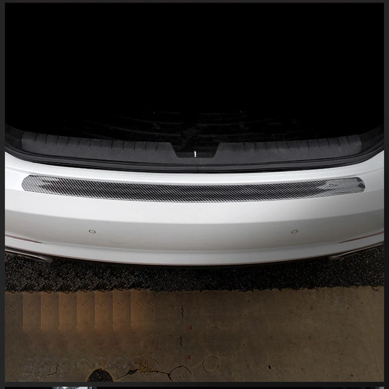 Carbon Fiber Rubber Moulding Strip Soft Black Trim Bumper Strip DIY Door Sill Protector Edge Guard Car Stickers Car Styling 1M