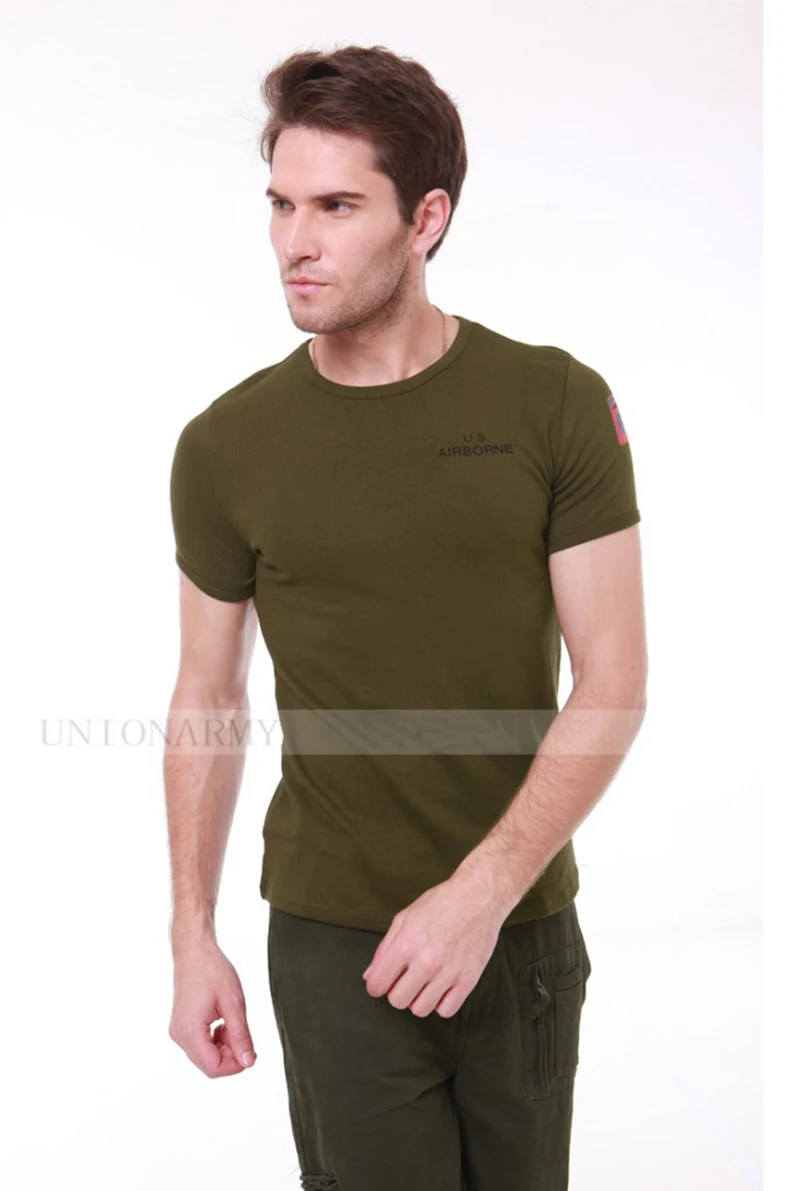 army tactical military tight t-shirts mens 101 airborne division