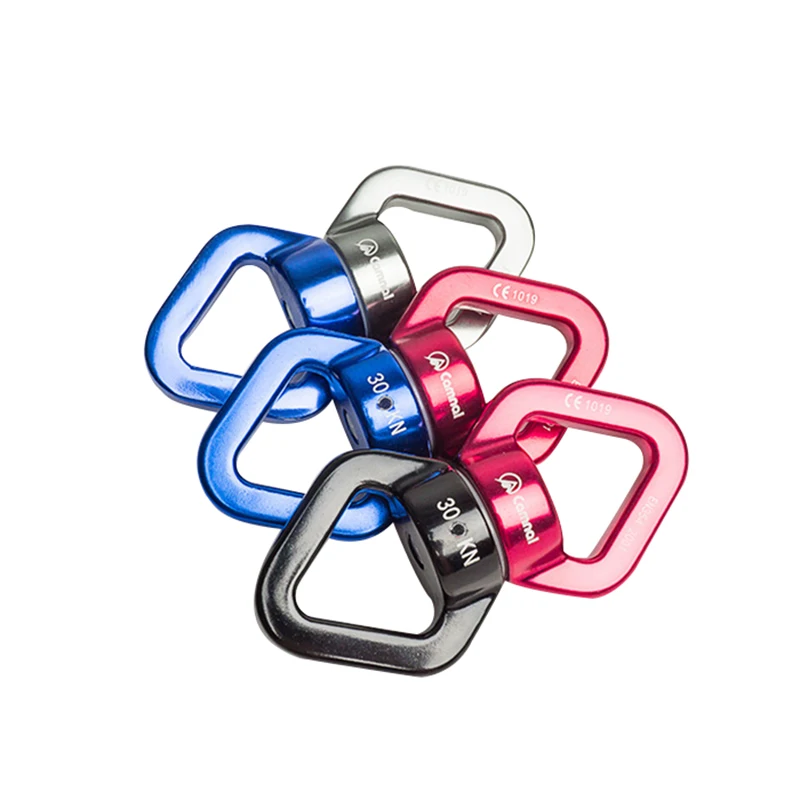 Rope Swivel Connectors Outdoor Rock Climbing Universal Rotator 30KN Aluminum Alloy 8 Shape Safety Rotational Downhill Connector