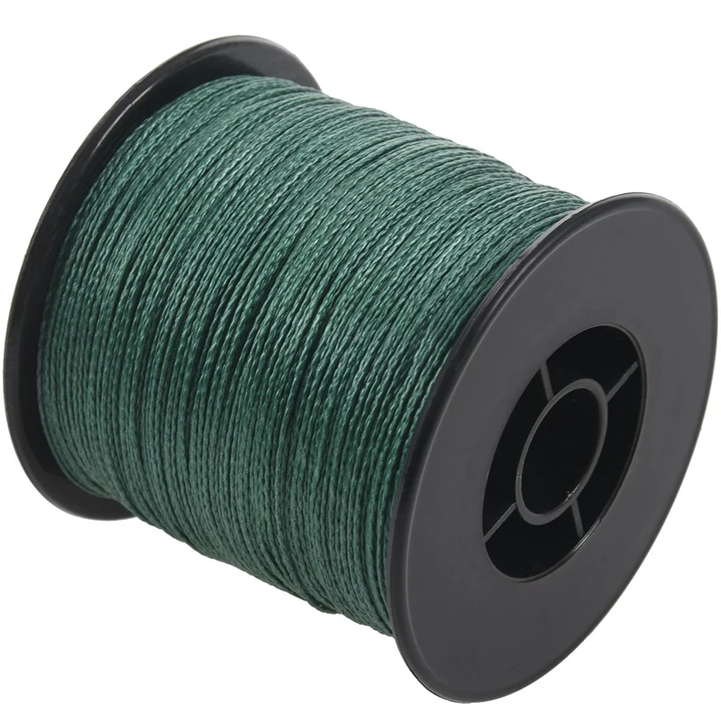 Top quality 4 strand 300m/330yard ink stick green PE braided fishing line