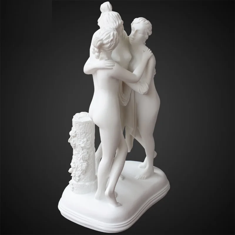 Креативный стиль художественные решетки/статуя харитов Euphrosyne рисунок Художественная Скульптура Смола ремесло настольные украшения для дома R3179