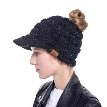 GKGJ зимние Шапки для девочек головные уборы Skullies Beanies, "конский хвост", Шапка-бини шапка, шапка Beanie шапка с отверстием для хвоста с козырьком головных уборов