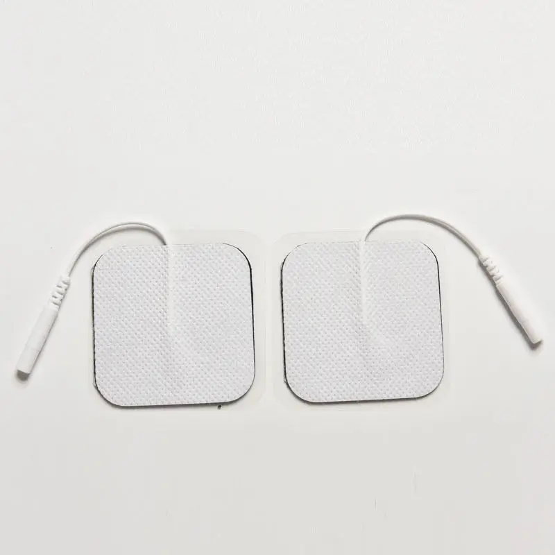 10PCS/Lot Silicone&Gel Electrode Pads Tens Electrodes Digital Therapy Machine Massager 2mm Plug with 5x5cm Nerve Stimulator