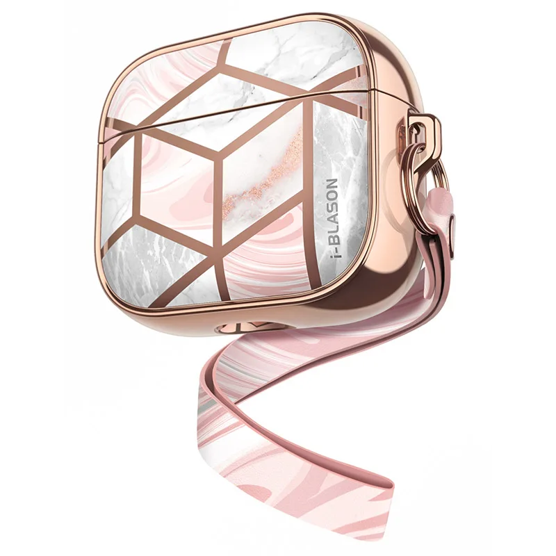 Dla AirPods 3 Case I-BLASON Cosmo 360 ° ochronne stylowe etui we wzór marmuru pokrywa kompatybilny z AirPods 3rd Generation Case 2021