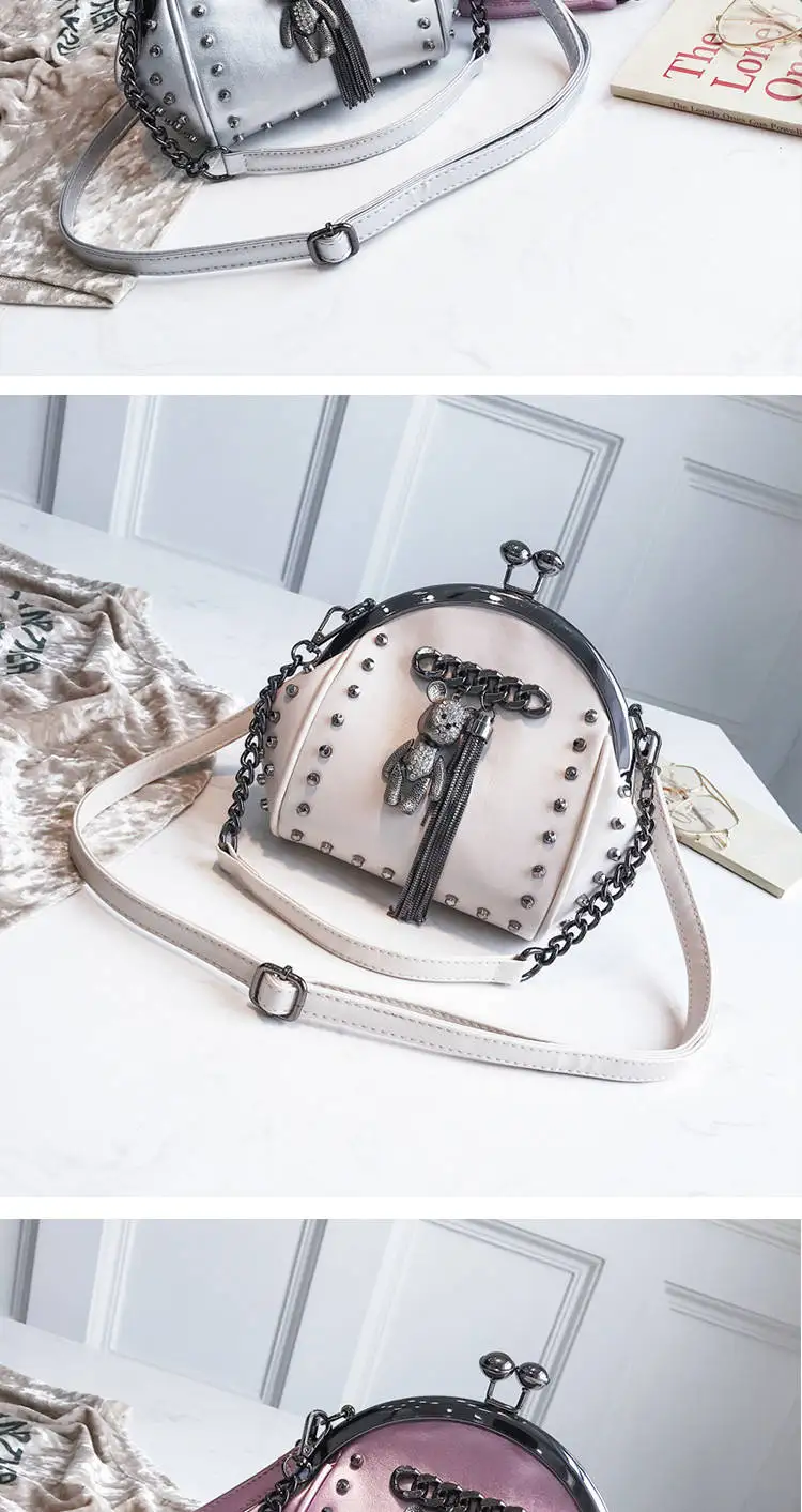 women's handbags purses pu leathe kiss lock shell women shoulder crossbody bag bags (14)