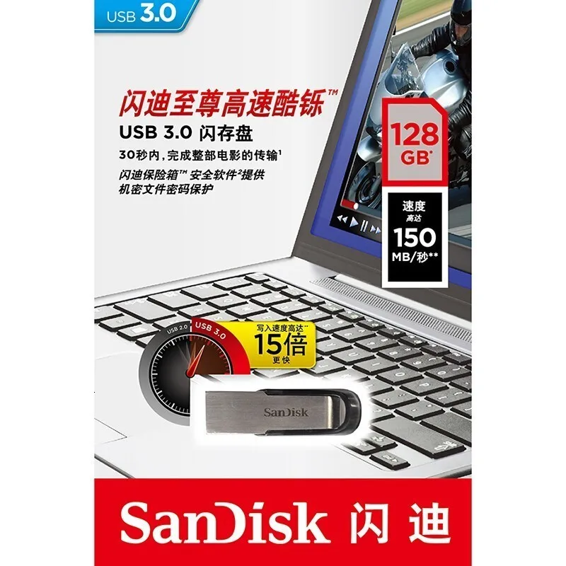 SanDisk флеш-накопитель USB 3,0 диск CZ73 128 Гб 64 ГБ 32 ГБ 16 ГБ флеш-накопитель крошечная Флешка карта памяти устройство для хранения флэш-накопитель