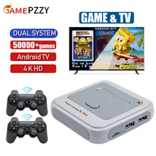 Super Console X-PRO Console de jeu vidéo avec contrôleurs sans fil rétro Console de jeu intégré 50 émulateurs 50000 jeux pour PS1/DC