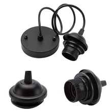 Держатель лампы для дома 4A подвесной светильник пластиковый E27 прочный потолочный черный фитинг термостойкий легко установить 250V винт лампы