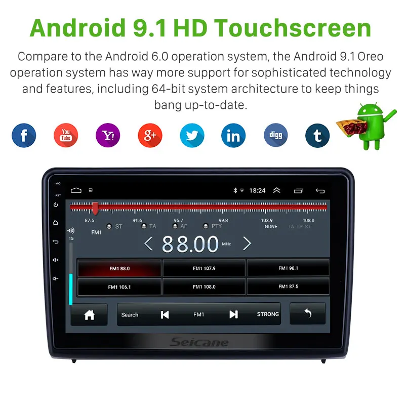  Seicane Android 9.1 Carplay 10.1