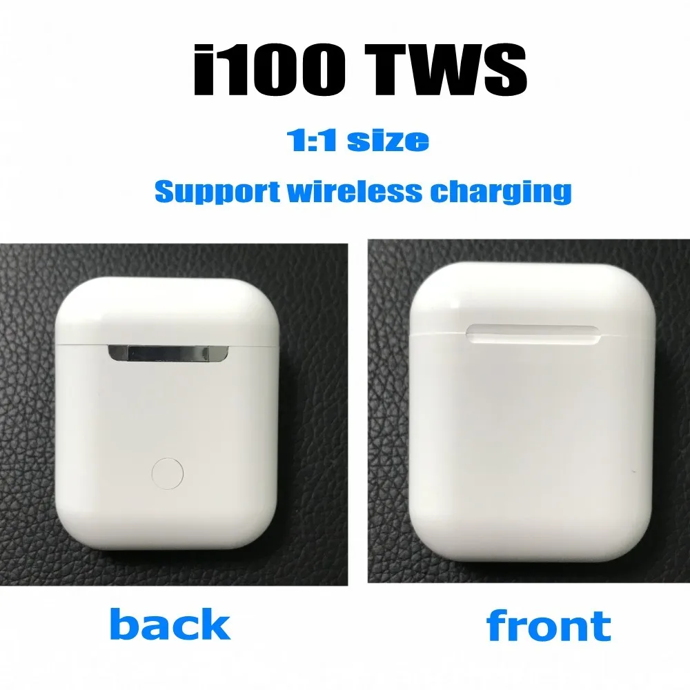 i100 TWS настоящий 1:1 размер Bluetooth 5,0 гарнитура 6D бас сенсорное ...