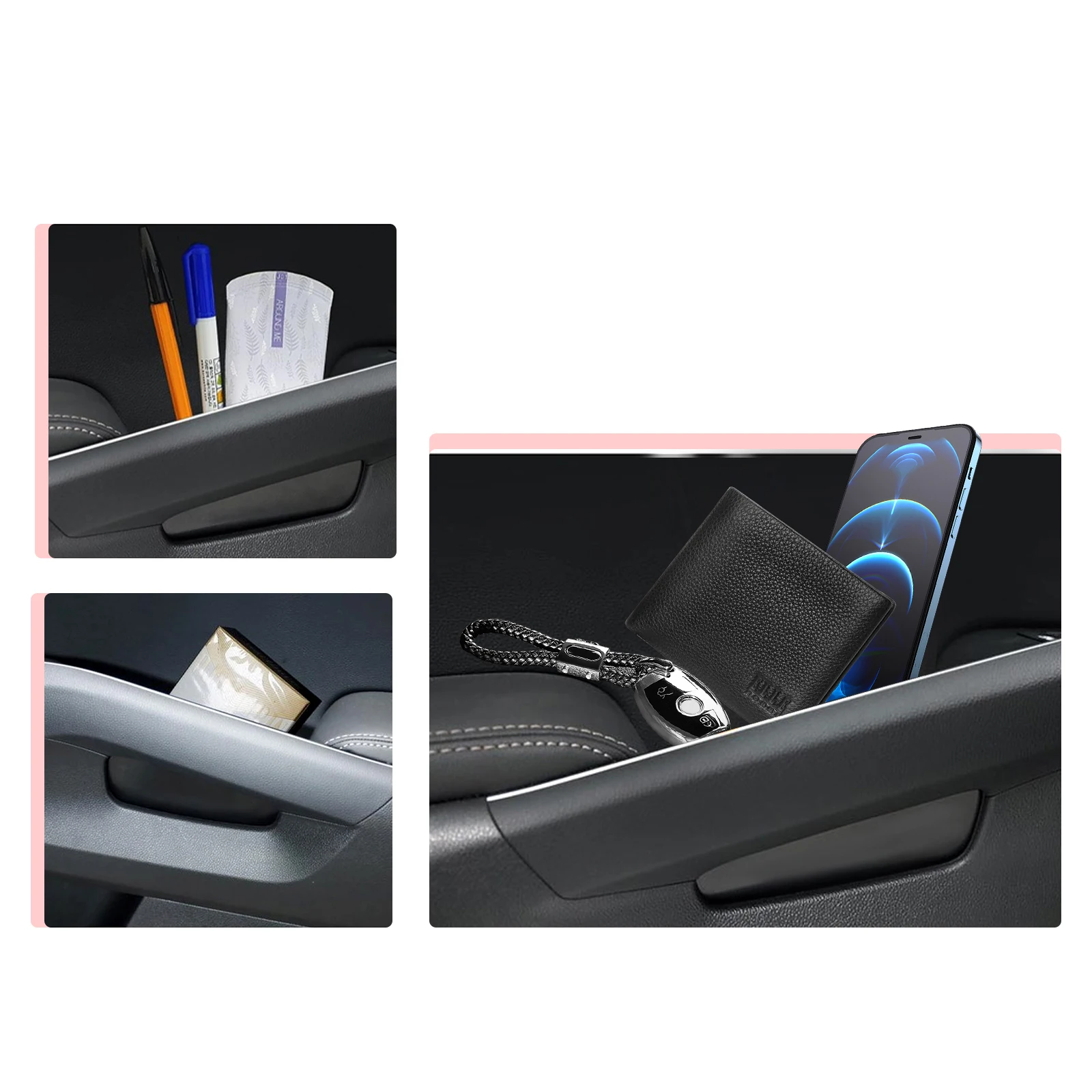LFOTPP for Sorento MQ4 2021 2022 Car Front Rear Door Handrail Sort Out  Storage Tray Auto Interior Sorento MQ4 Accessories 4 Pcs